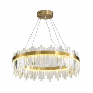 Crystal & Glass Ring Chandelier, representative model image, model HPL-001034