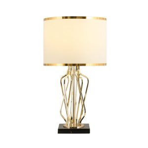 Fabric & Marble Table Lamp, representative model image, model HPL-001036