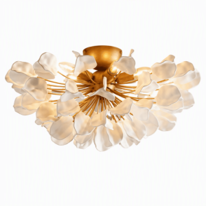 Brass & Glass Ceiling Light, representative model image, model HPL-001044