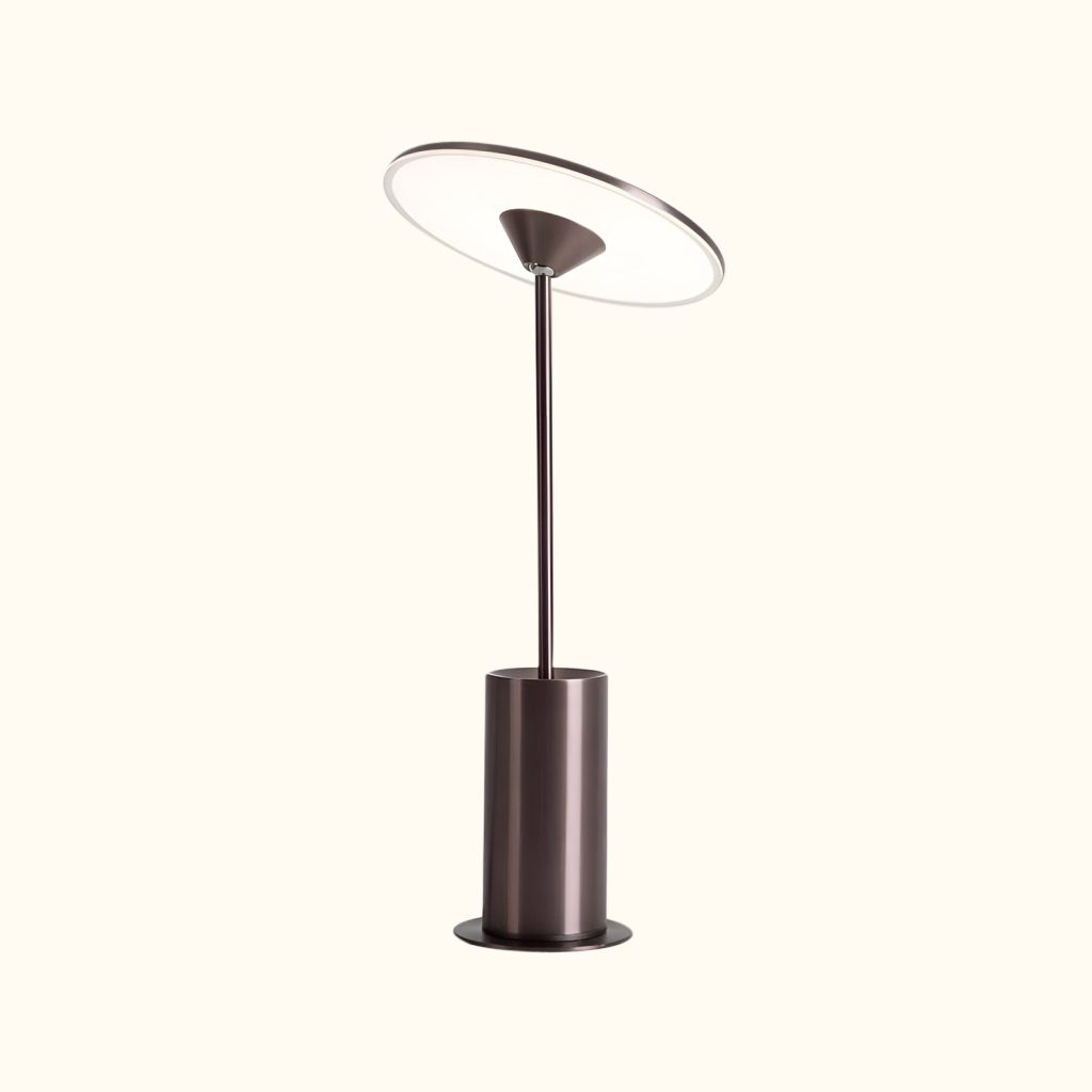 Aluminum Acrylic Tilt Disc LED Table Lamp, representative model HPL-001444